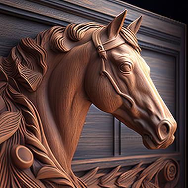 3D model st Secretariat horse famous animal (STL)